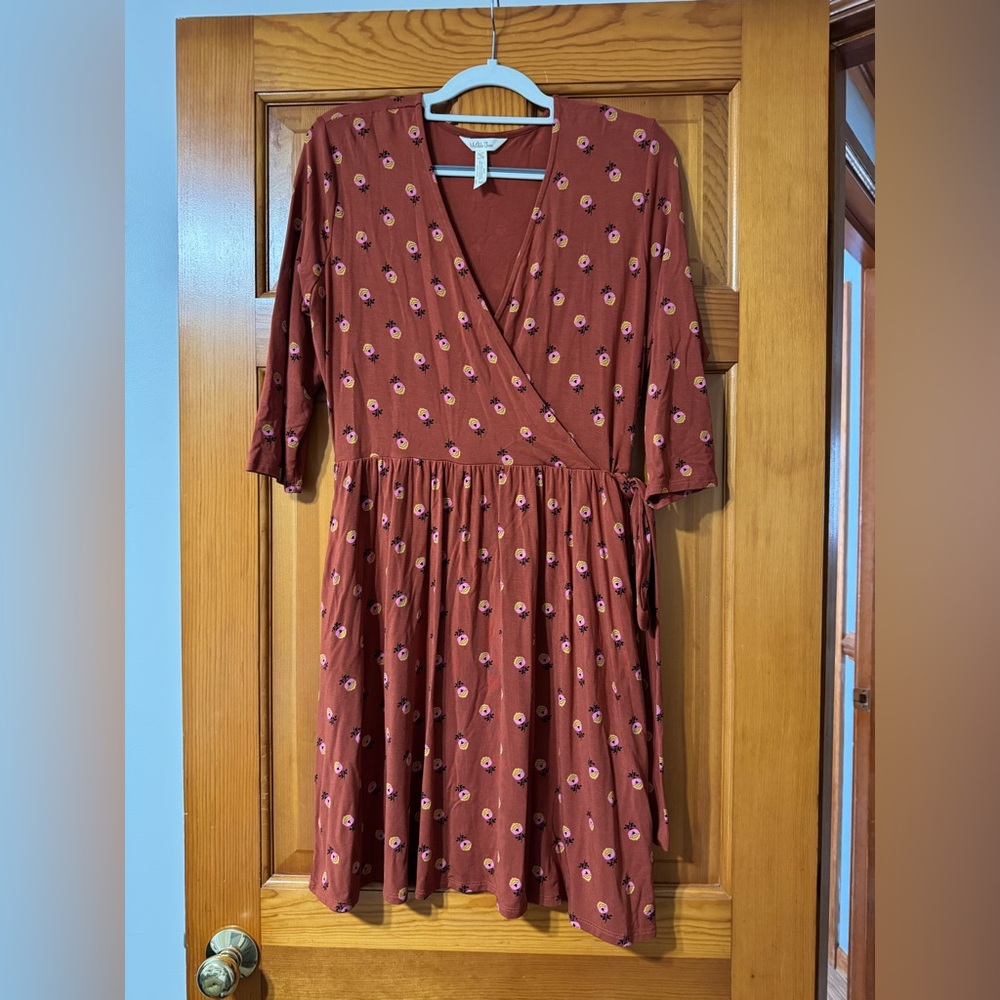 Matilda Jane Rust Floral Long Sleeve Dress